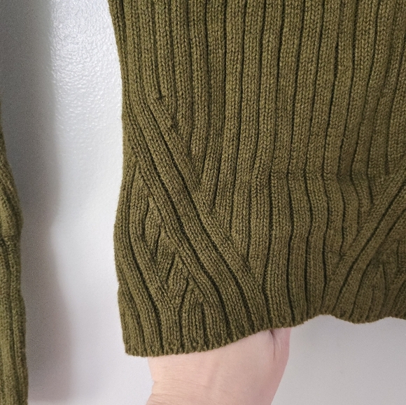 Vintage Y2K Energie Sweater Women’s Size Medium Green Long Sleeve Top - Picture 3 of 10